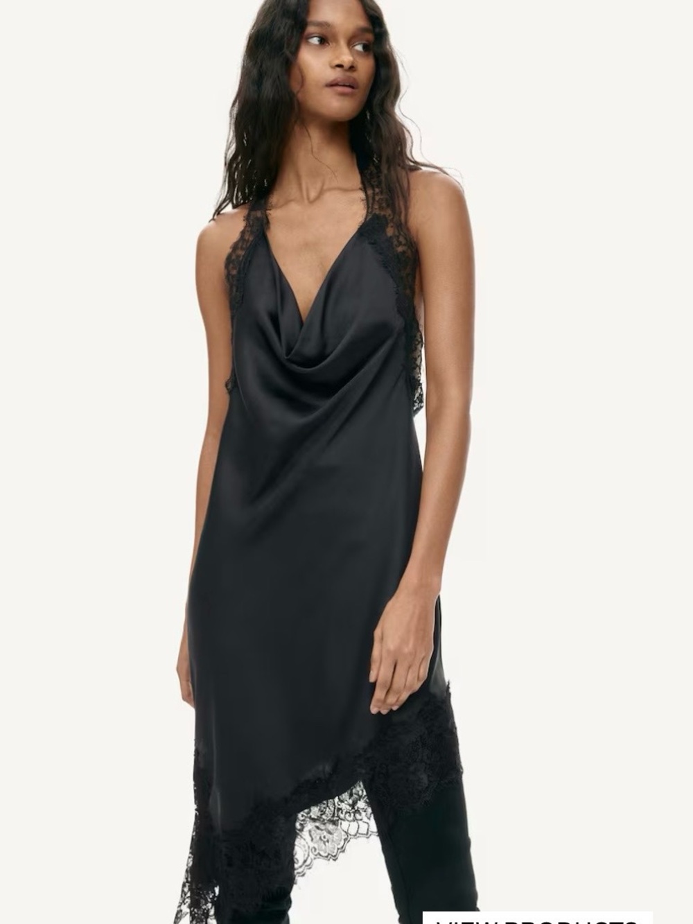 NWT Satin backless halter neck dress